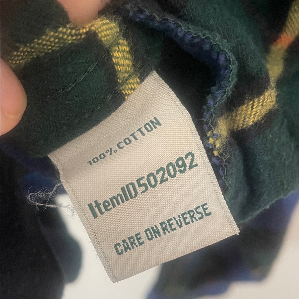 L.L. Bean Blue, Green & Red Plaid Zip Hoodie - Picture 7 of 8